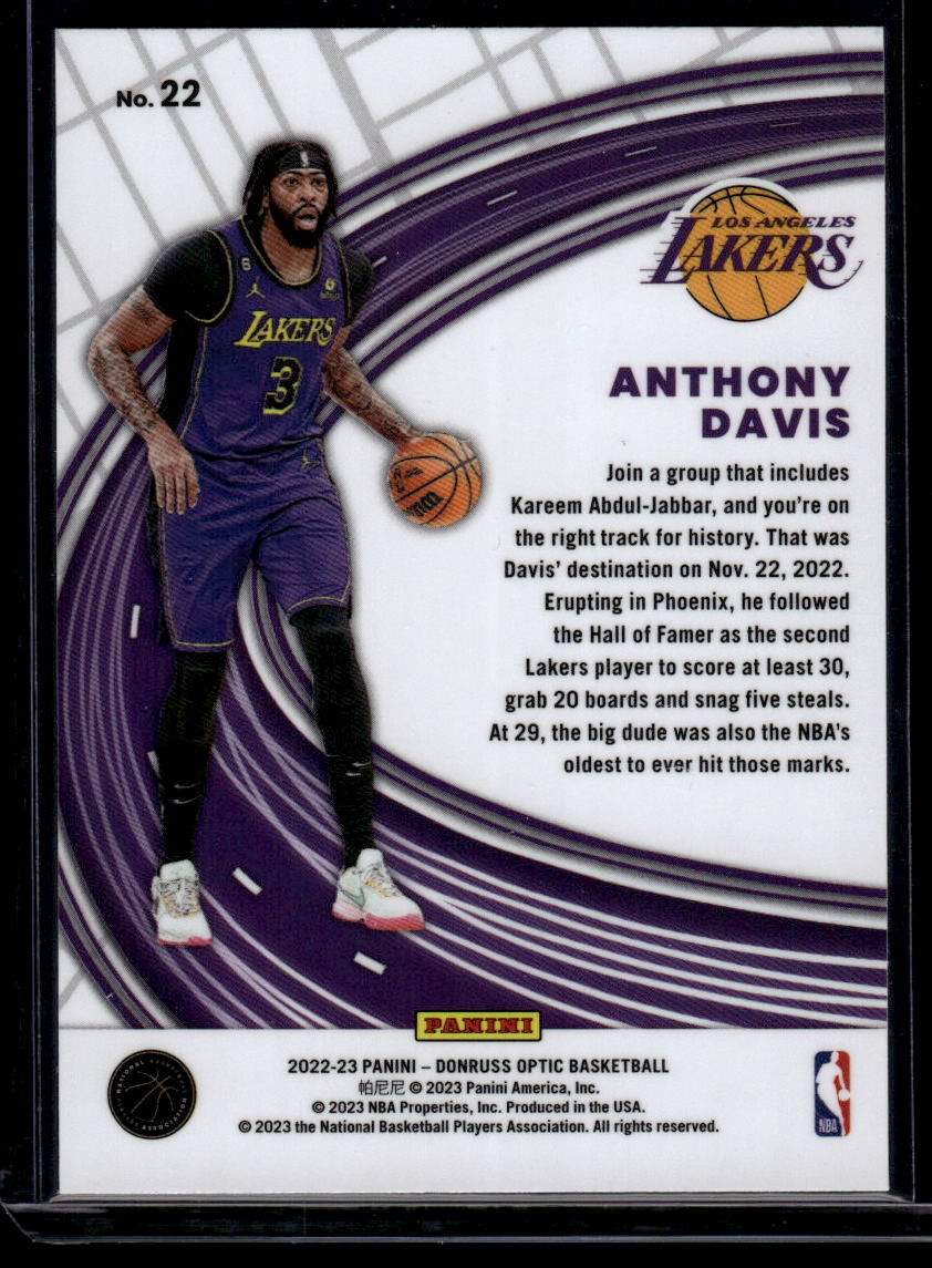 2022-23 Donruss Optic #22 Anthony Davis Express Lane