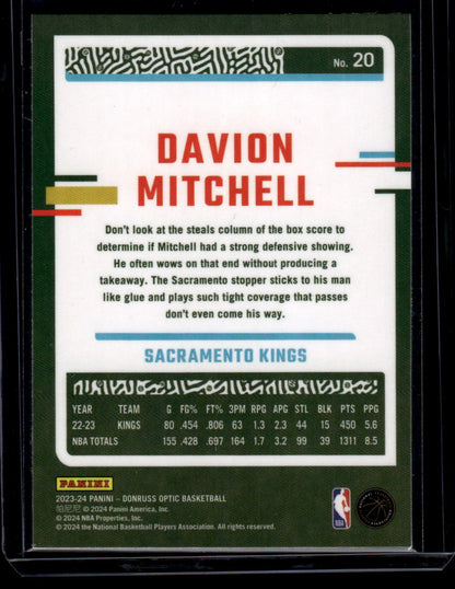 2023-24 Donruss Optic #20 Davion Mitchell