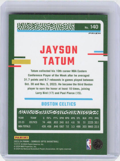 2023-24 Donruss Optic #140 Jayson Tatum Purple