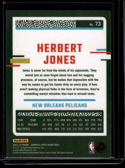 2023-24 Donruss Optic #73 Herbert Jones