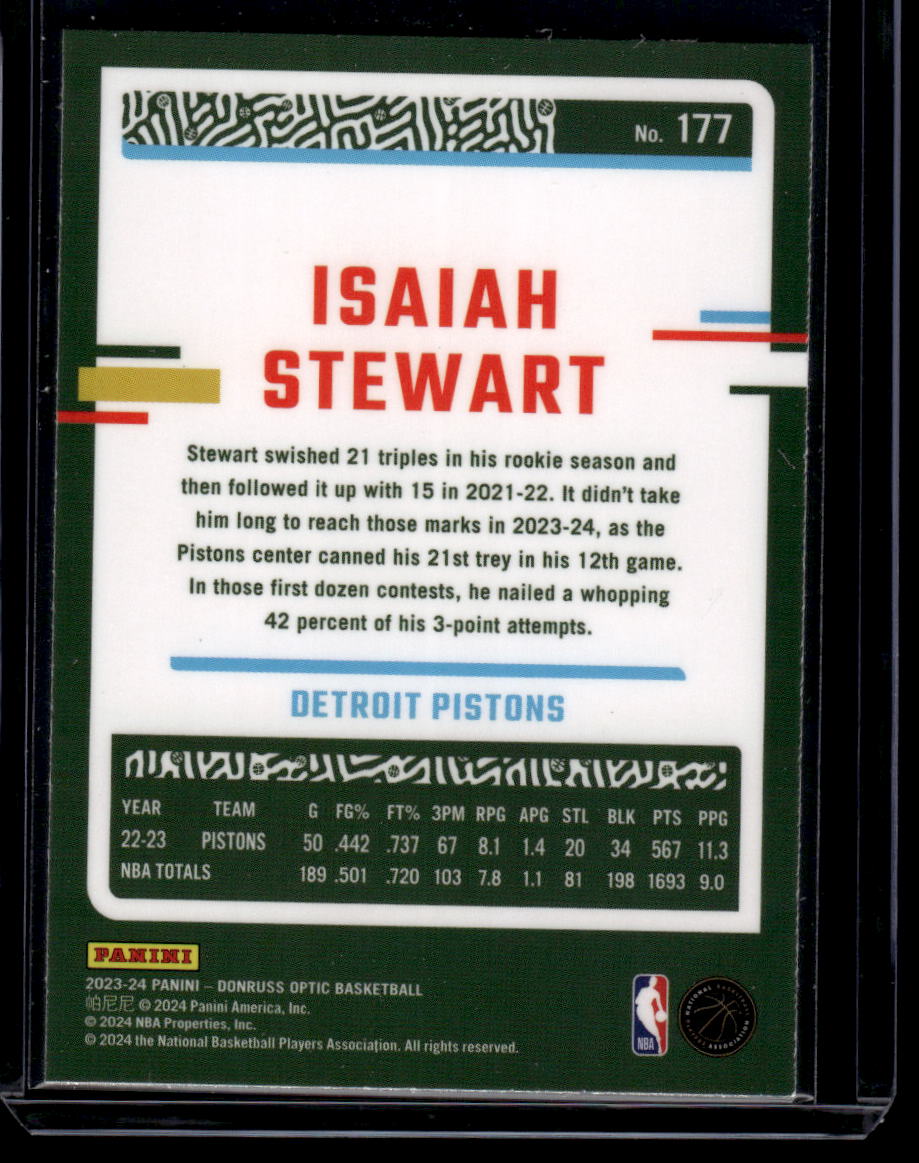 2023-24 Donruss Optic #177 Isaiah Stewart