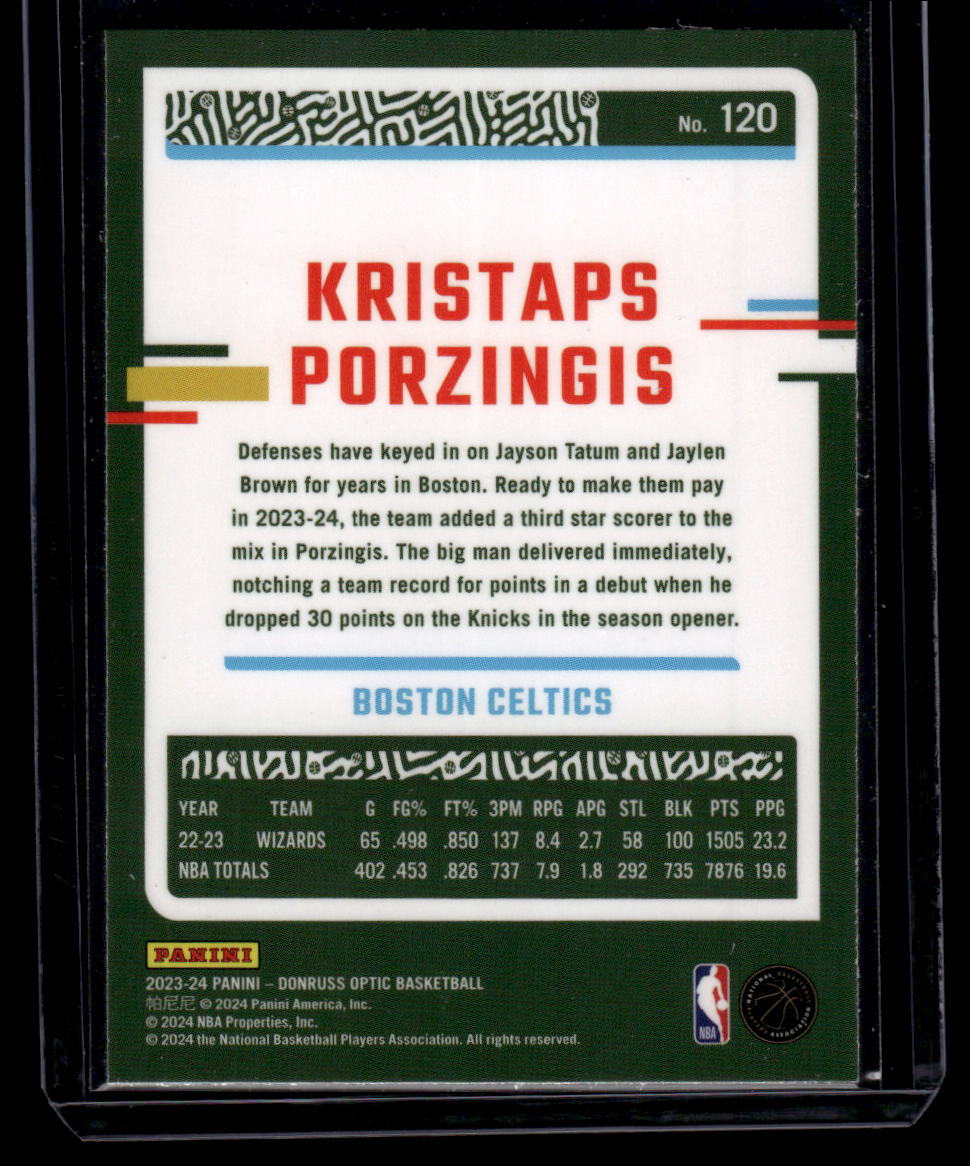 2023-24 Donruss Optic #120 Kristaps Porzingis