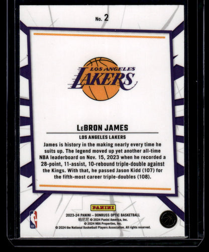 2023-24 Donruss Optic #2 LeBron James My House