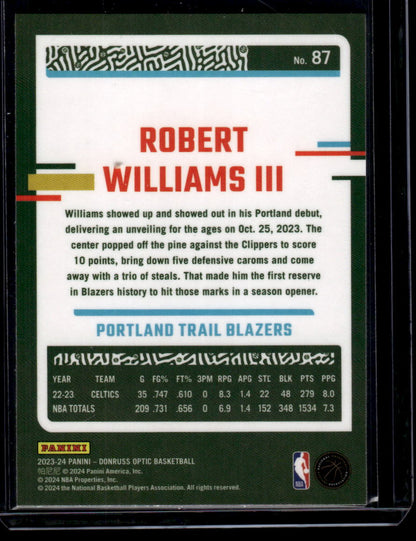 2023-24 Donruss Optic #87 Robert Williams III