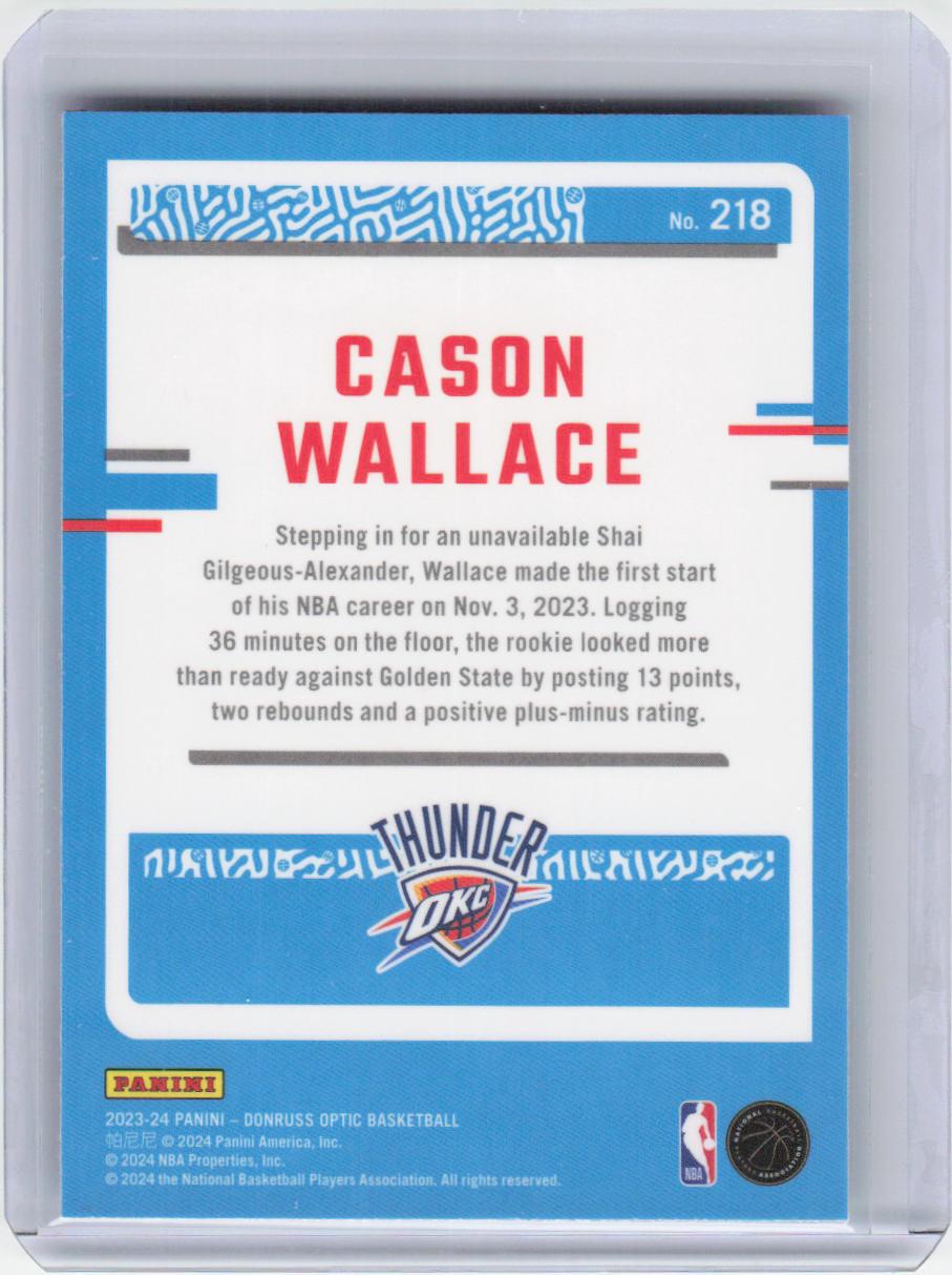 2023-24 Donruss Optic #218 Cason Wallace