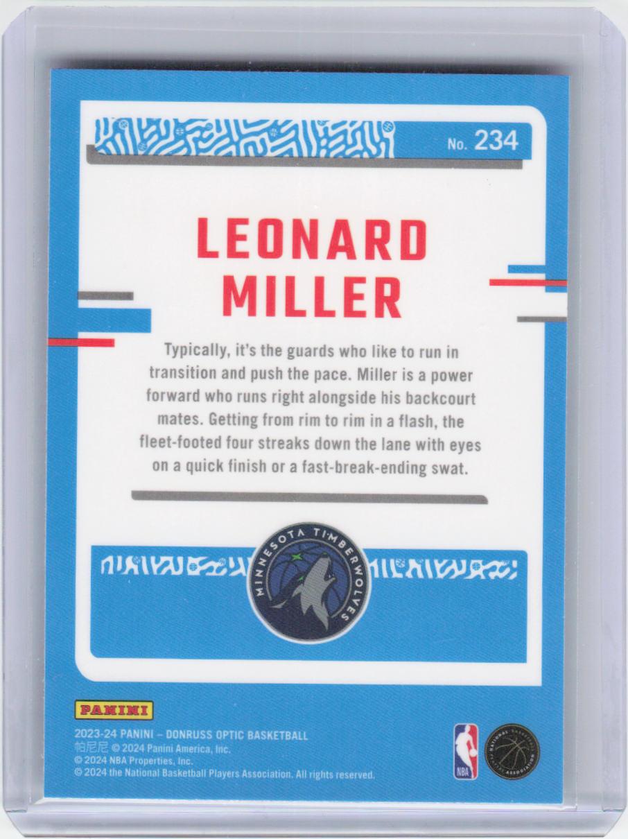 2023-24 Donruss Optic #234 Leonard Miller