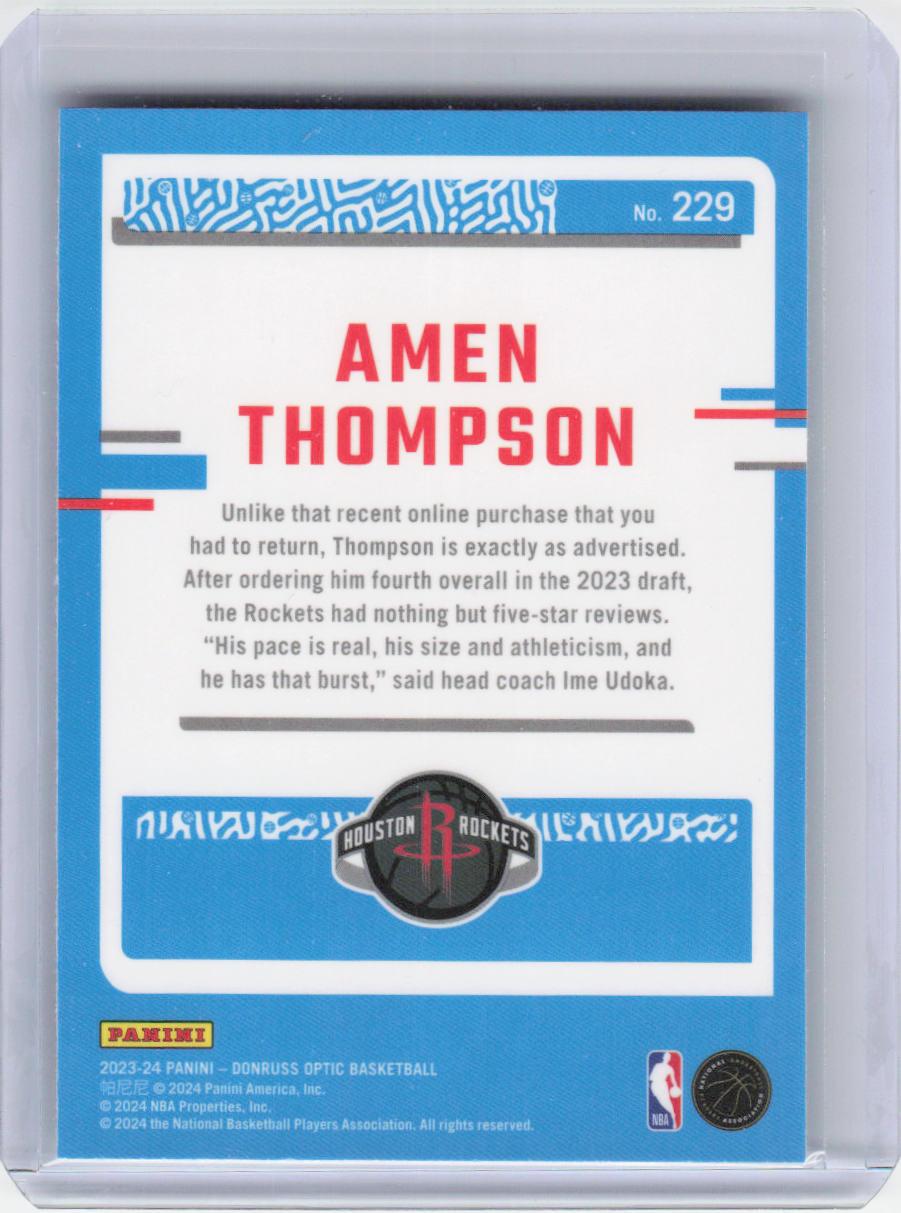 2023-24 Donruss Optic #229 Amen Thompson