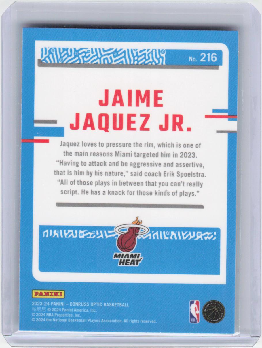 2023-24 Donruss Optic #216 Jaime Jaquez Jr.