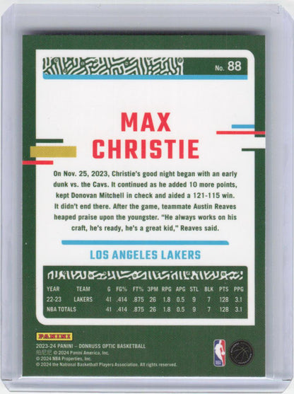 2023-24 Donruss Optic #88 Max Christie