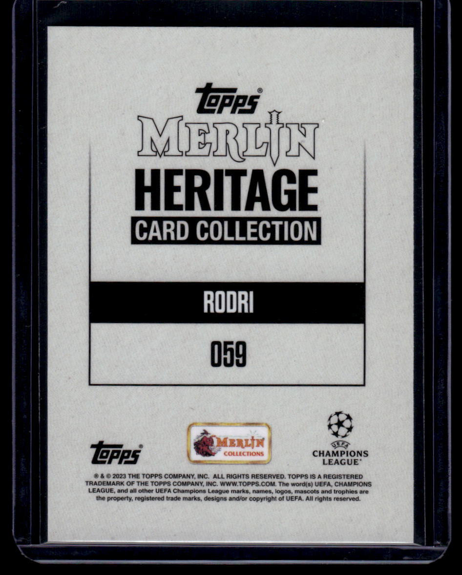 2023-24 Merlin Heritage UEFA Club Competitions #059 Rodri