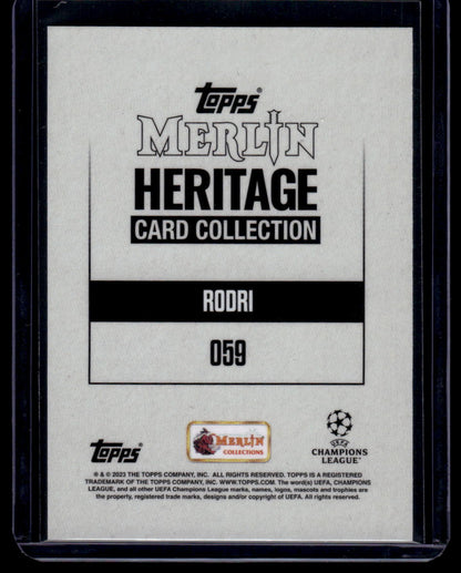 2023-24 Merlin Heritage UEFA Club Competitions #059 Rodri