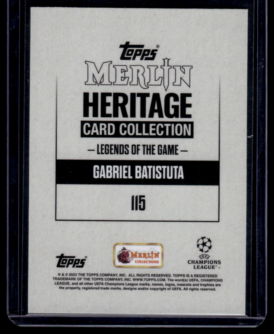 2023-24 Merlin Heritage UEFA Club Competitions #115 Gabriel Batistuta