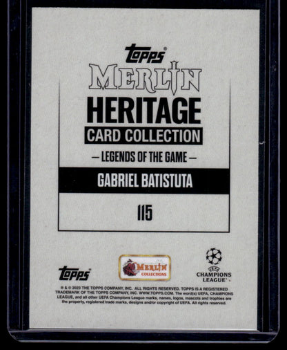 2023-24 Merlin Heritage UEFA Club Competitions #115 Gabriel Batistuta