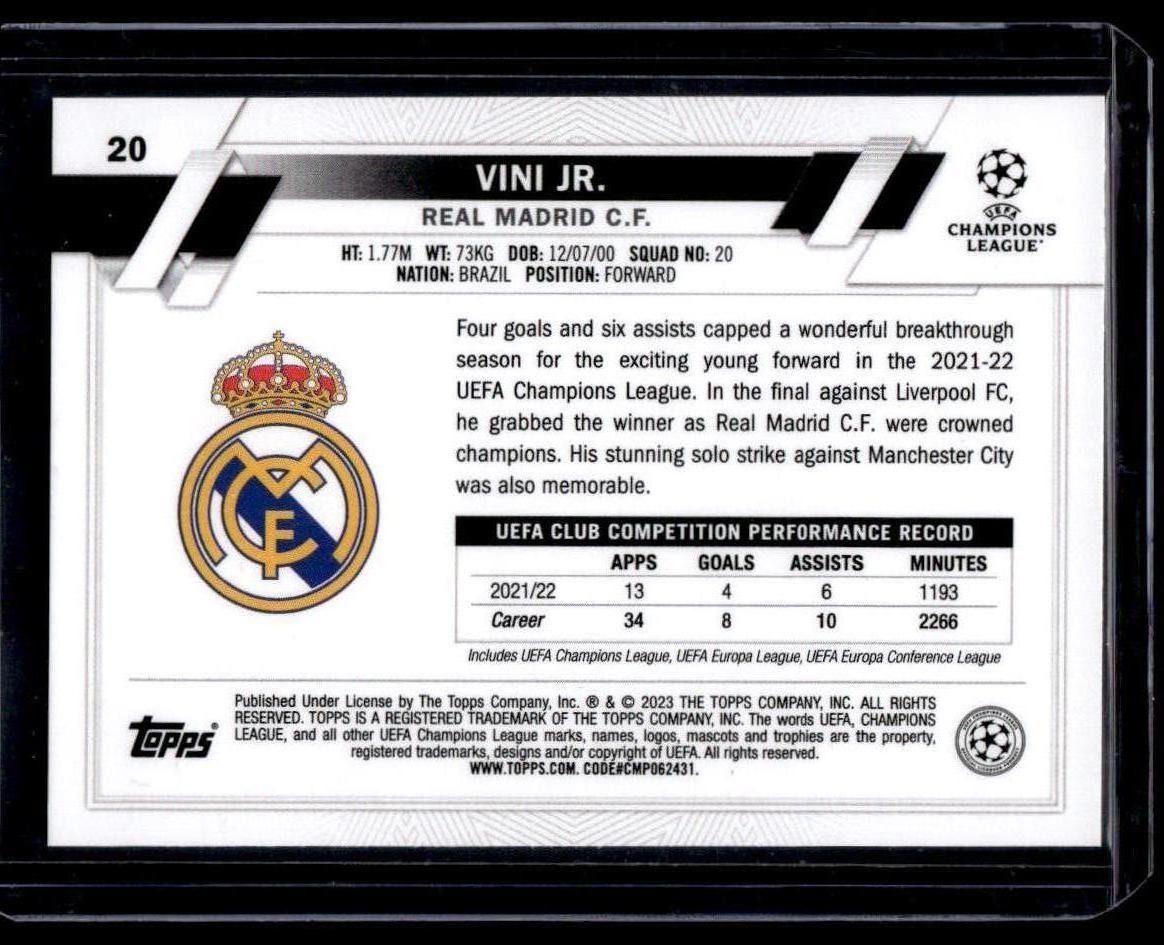 2022-23 Topps UEFA Club Competitions #20 Vini Jr. Starball Foil