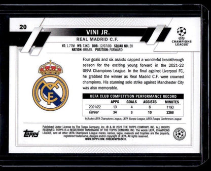 2022-23 Topps UEFA Club Competitions #20 Vini Jr. Starball Foil