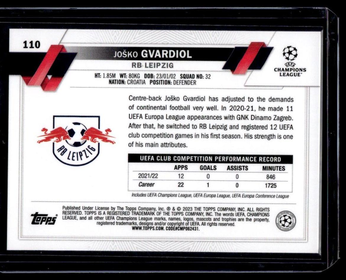 2022-23 Topps UEFA Club Competitions #110 Joško Gvardiol Starball Foil