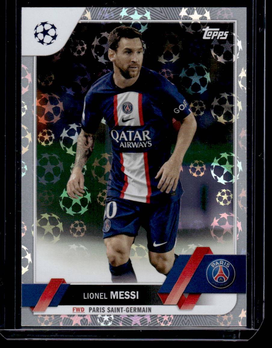 2022-23 Topps UEFA Club Competitions #1 Lionel Messi Starball Foil