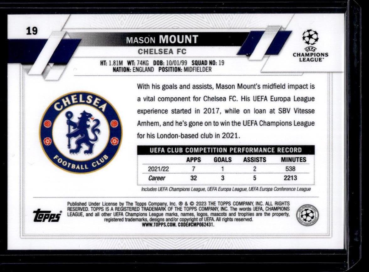 2022-23 Topps UEFA Club Competitions #19 Mason Mount Starball Foil