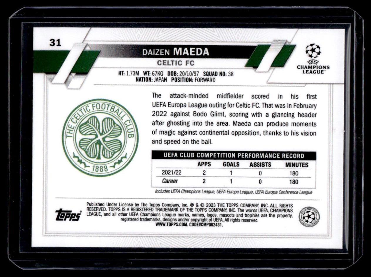 2022-23 Topps UEFA Club Competitions #31 Daizen Maeda Starball Foil