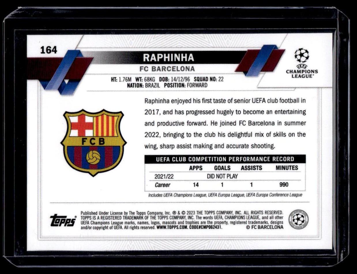 2022-23 Topps UEFA Club Competitions #164 Raphinha Starball Foil