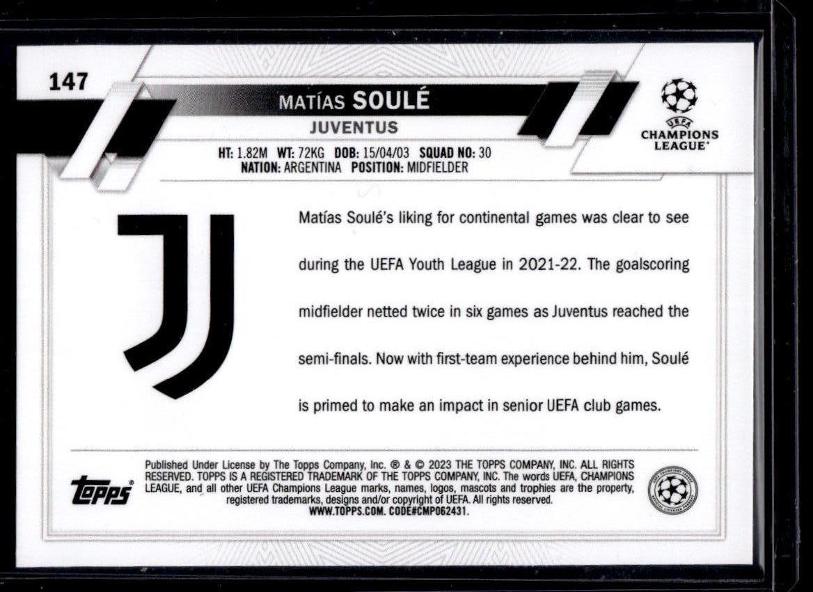 2022-23 Topps UEFA Club Competitions #147 Matías Soulé Starball Foil