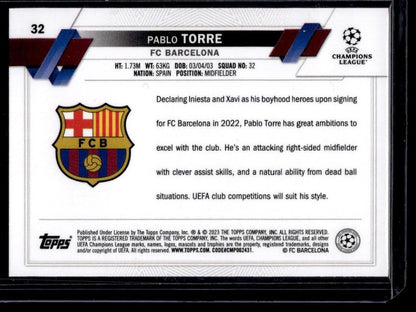 2022-23 Topps UEFA Club Competitions #32 Pablo Torre Starball Foil