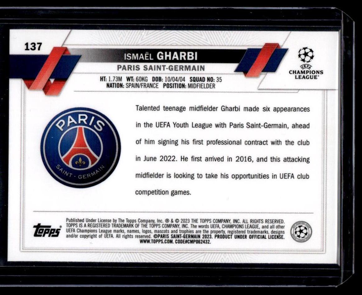 2022-23 Topps UEFA Club Competitions #137 Ismaël Gharbi Starball Foil