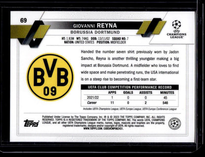 2022-23 Topps UEFA Club Competitions #69 Giovanni Reyna Starball Foil