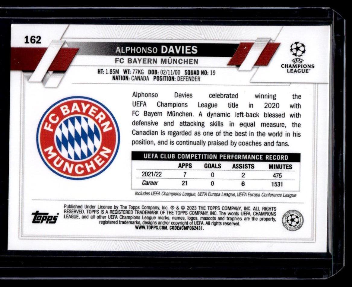 2022-23 Topps UEFA Club Competitions #162 Alphonso Davies Starball Foil