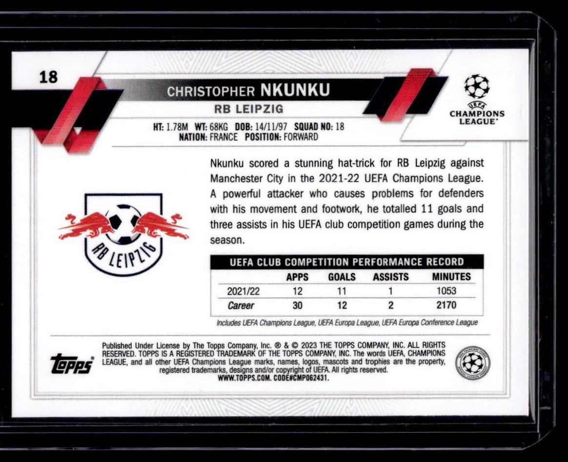 2022-23 Topps UEFA Club Competitions #18 Christopher Nkunku Starball Foil