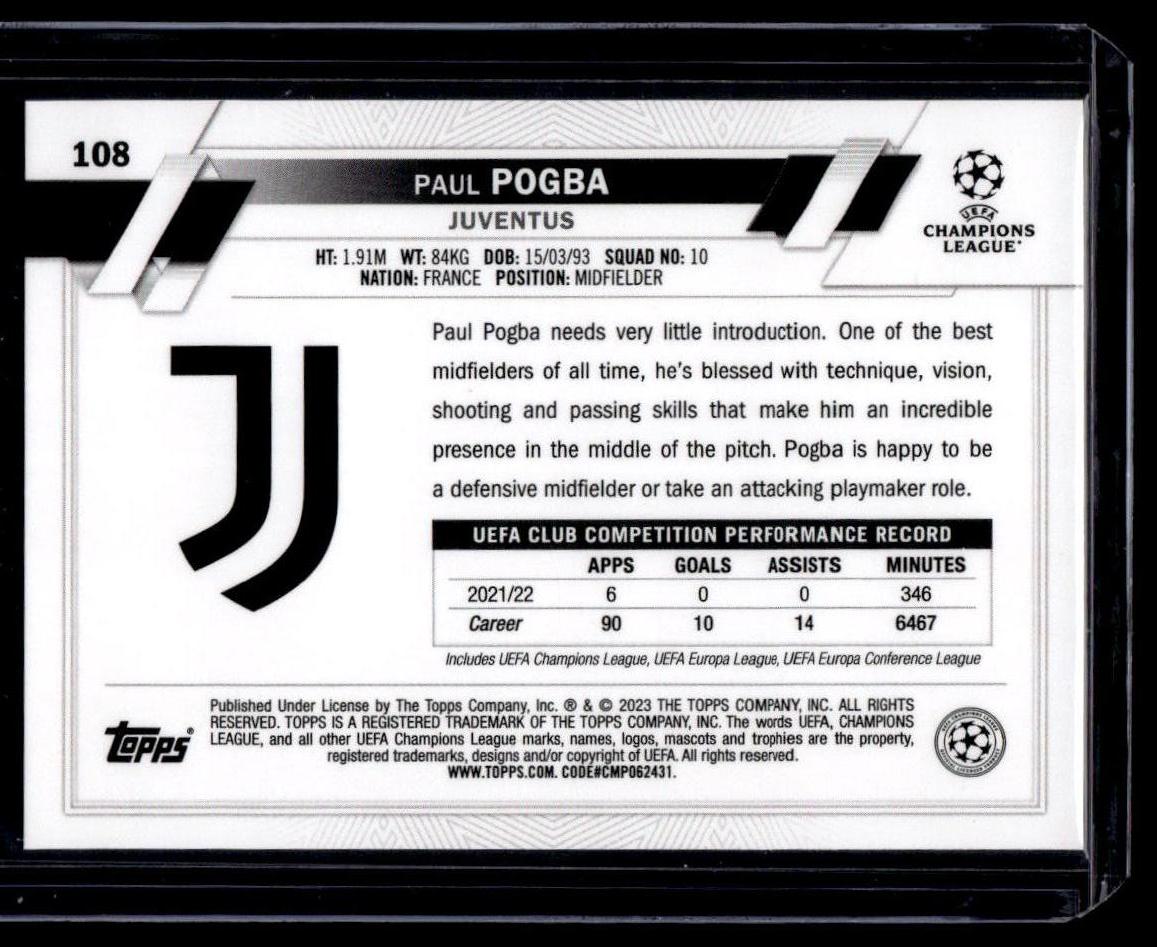 2022-23 Topps UEFA Club Competitions #108 Paul Pogba Starball Foil