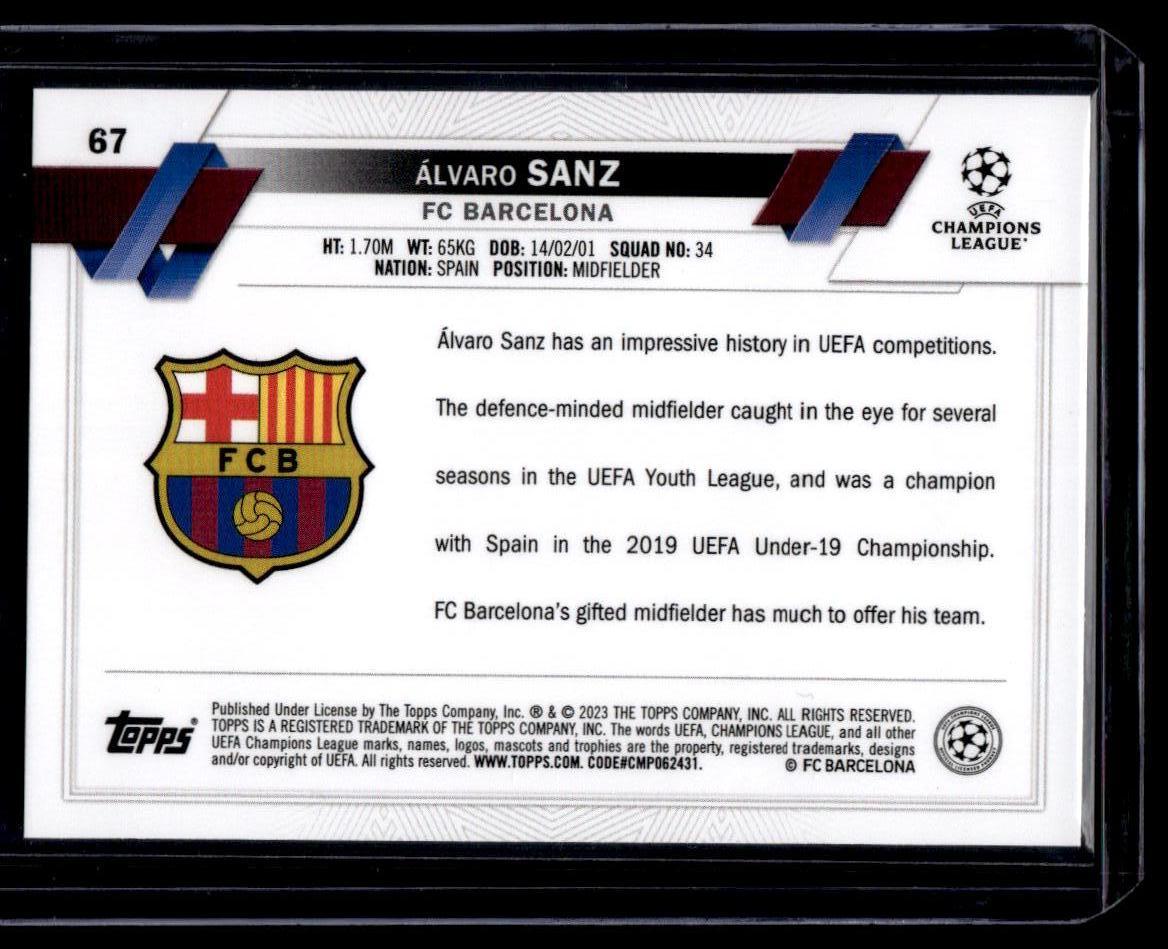 2022-23 Topps UEFA Club Competitions #67 Álvaro Sanz Starball Foil