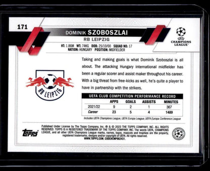 2022-23 Topps UEFA Club Competitions #171 Dominik Szoboszlai Starball Foil