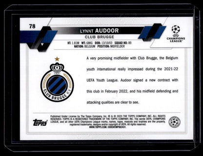 2022-23 Topps UEFA Club Competitions #78 Lynnt Audoor Starball Foil