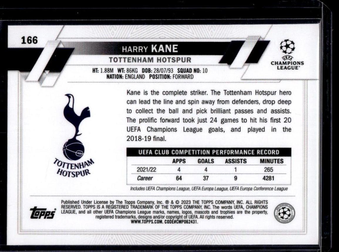 2022-23 Topps UEFA Club Competitions #166 Harry Kane Starball Foil