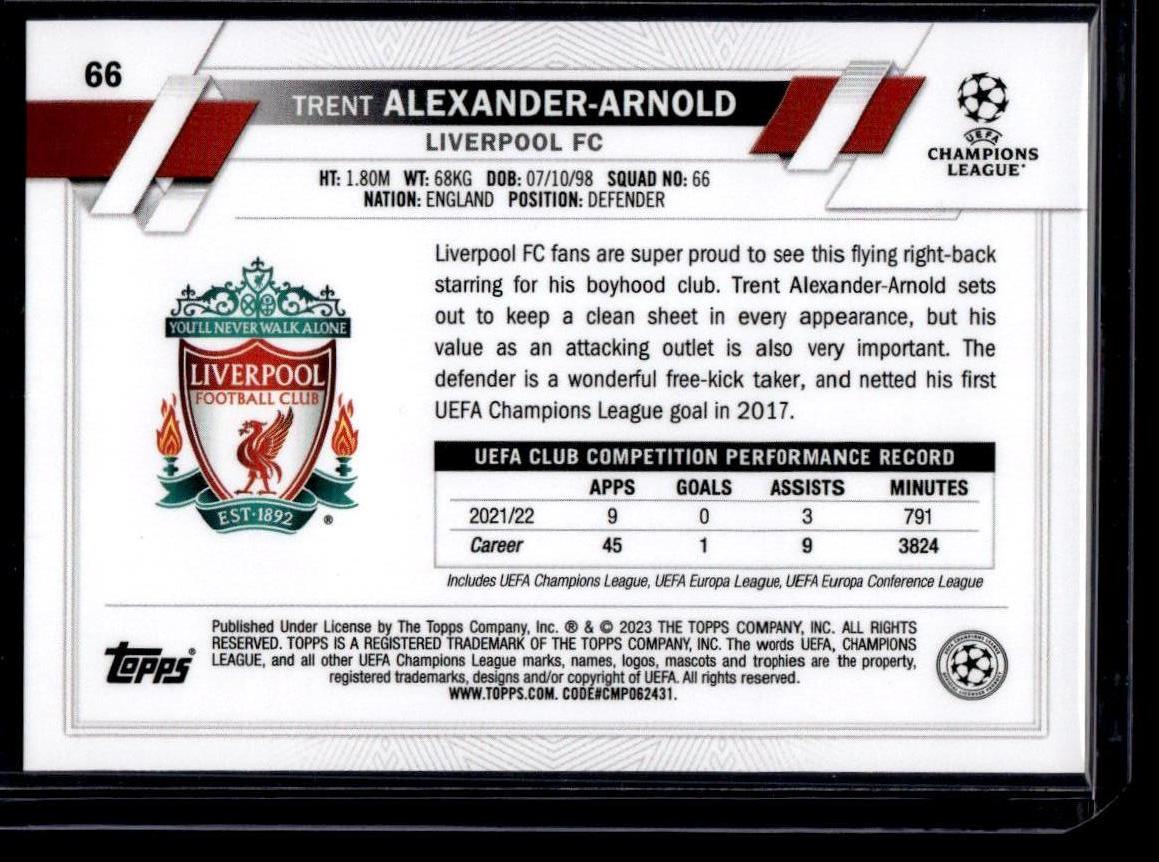 2022-23 Topps UEFA Club Competitions #66 Trent Alexander-Arnold Starball Foil