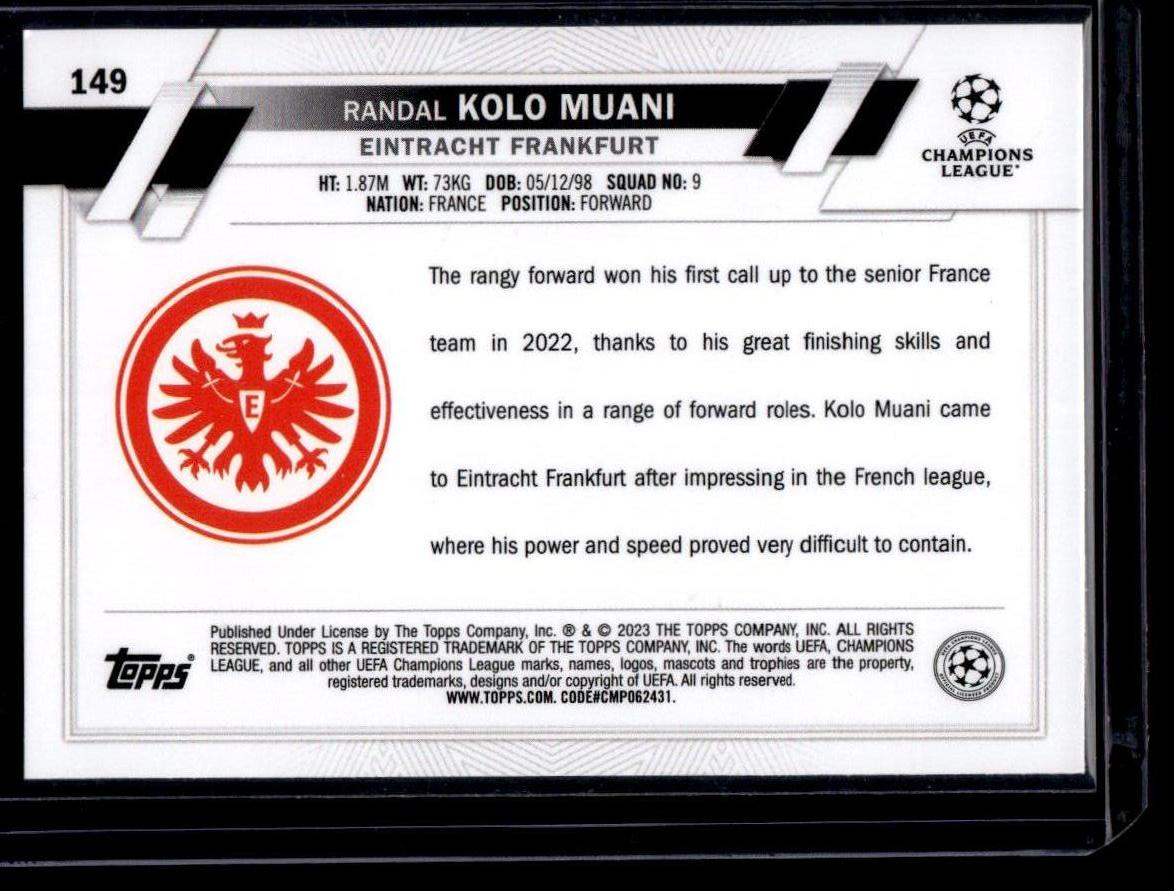 2022-23 Topps UEFA Club Competitions #149 Randal Kolo Muani Starball Foil