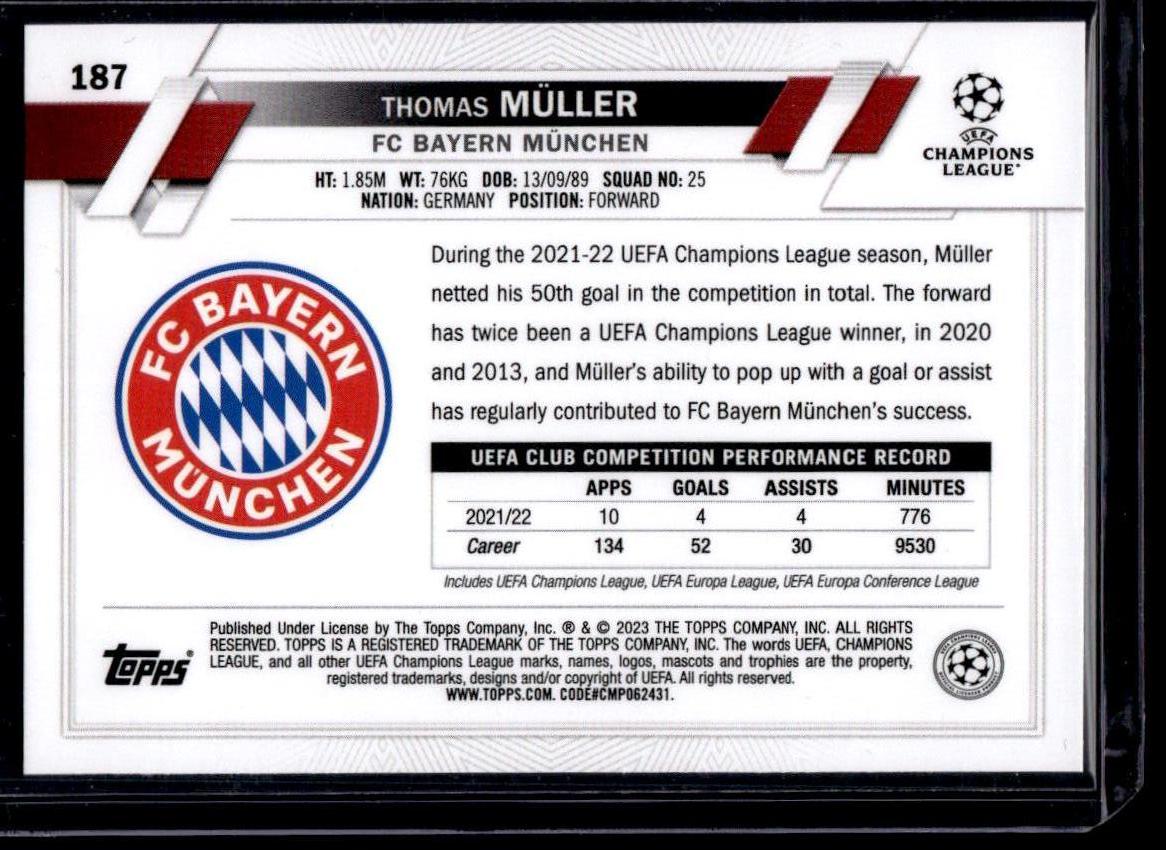 2022-23 Topps UEFA Club Competitions #187 Thomas Müller Starball Foil