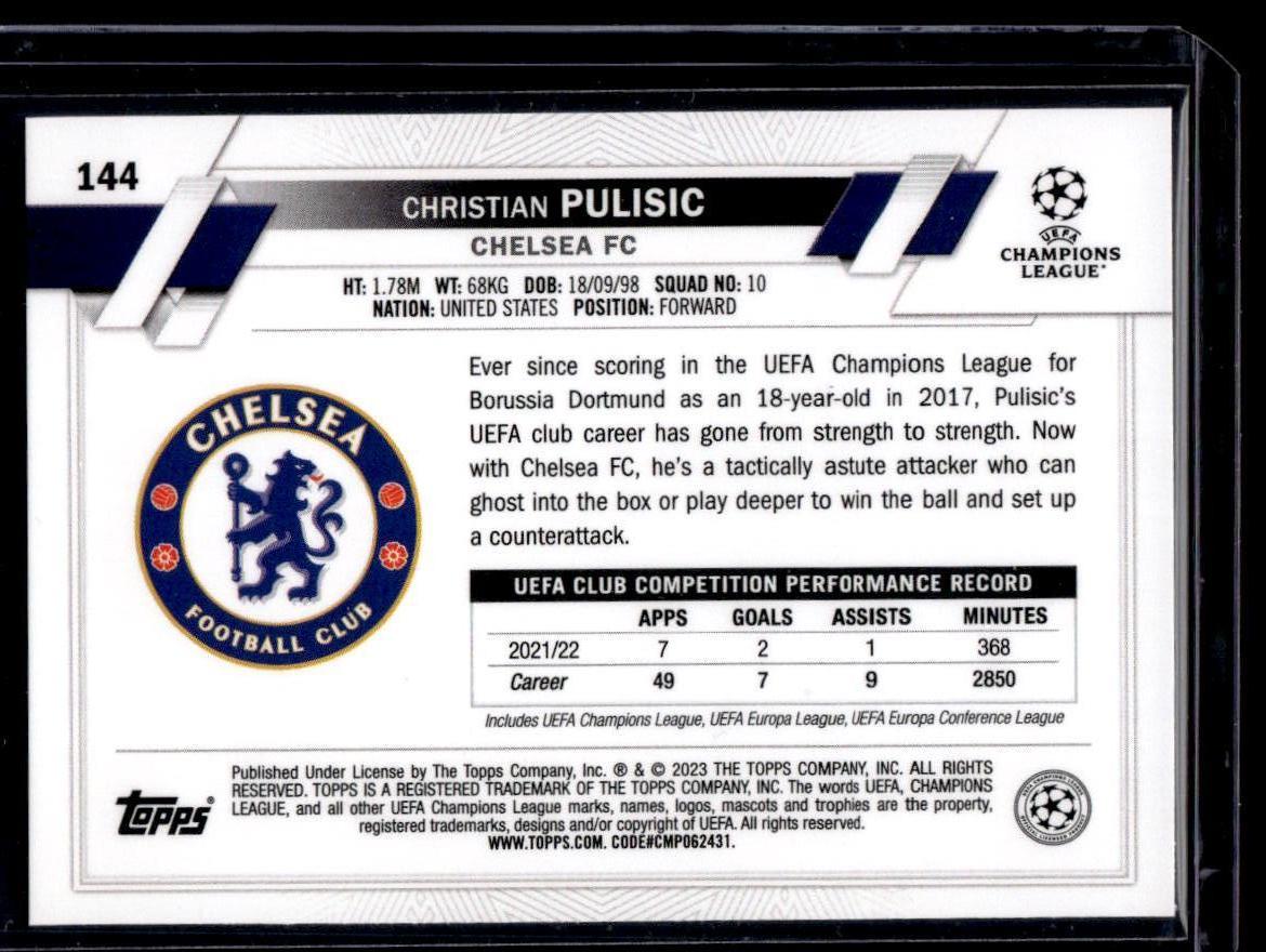 2022-23 Topps UEFA Club Competitions #144 Christian Pulisic Starball Foil