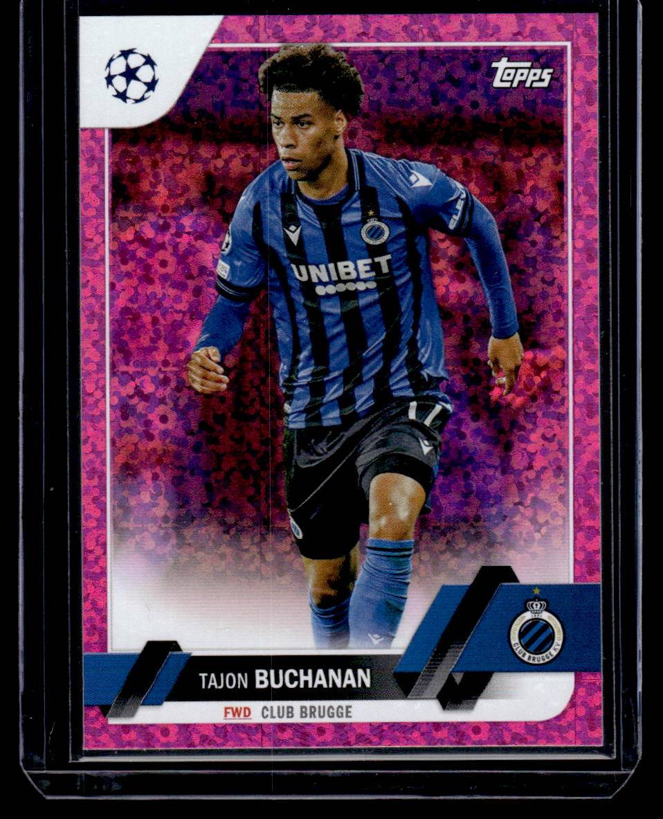 2022-23 Topps UEFA Club Competitions #44 Tajon Buchanan Pink Sparkle Foil