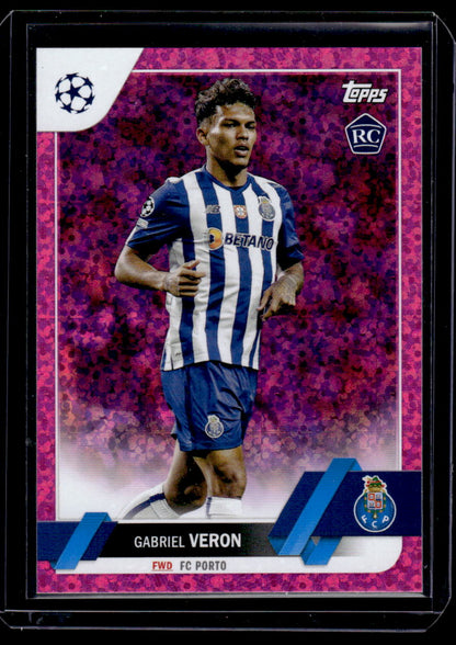 2022-23 Topps UEFA Club Competitions #76 Gabriel Veron Pink Sparkle Foil