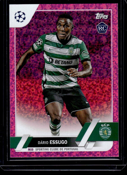 2022-23 Topps UEFA Club Competitions #155 Dário Essugo Pink Sparkle Foil