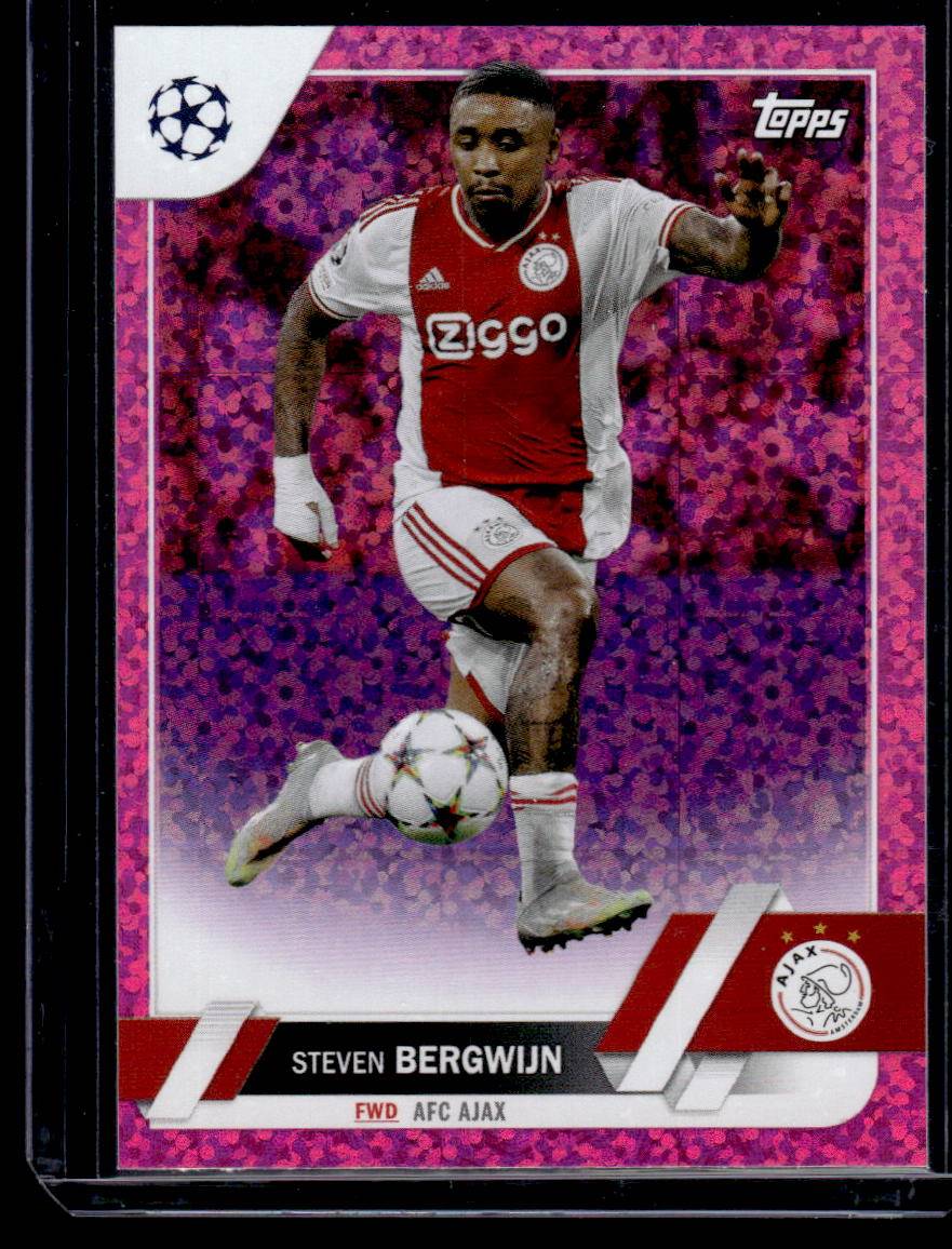 2022-23 Topps UEFA Club Competitions #176 Steven Bergwijn Pink Sparkle Foil