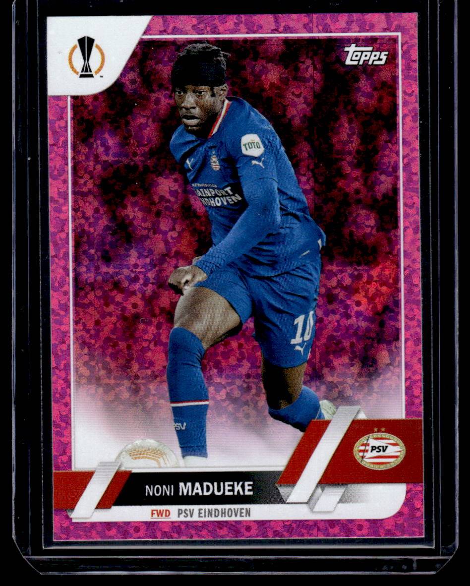 2022-23 Topps UEFA Club Competitions #106 Noni Madueke Pink Sparkle Foil