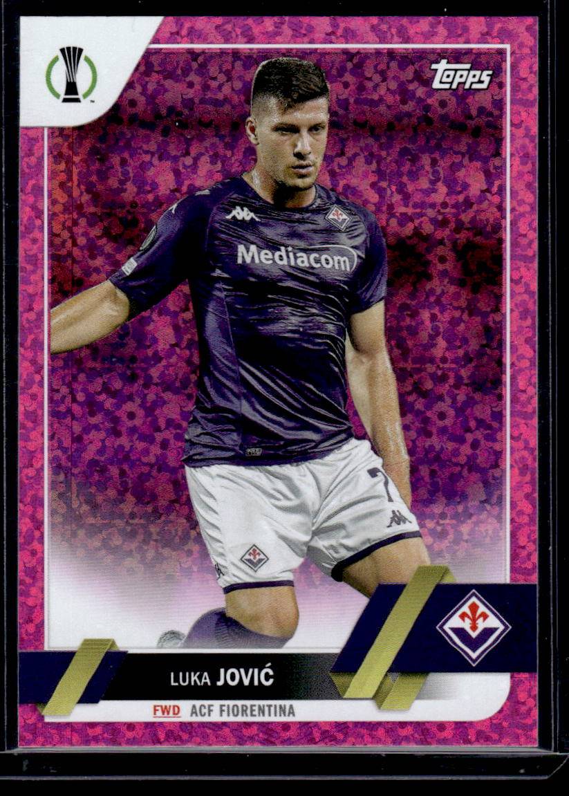 2022-23 Topps UEFA Club Competitions #133 Luka Jović Pink Sparkle Foil