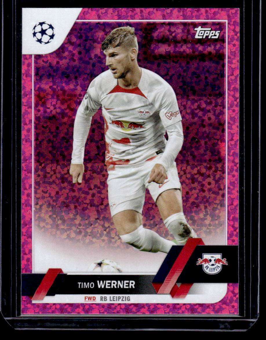 2022-23 Topps UEFA Club Competitions #111 Timo Werner Pink Sparkle Foil