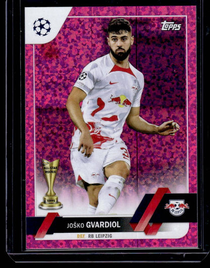 2022-23 Topps UEFA Club Competitions #110 Joško Gvardiol Pink Sparkle Foil