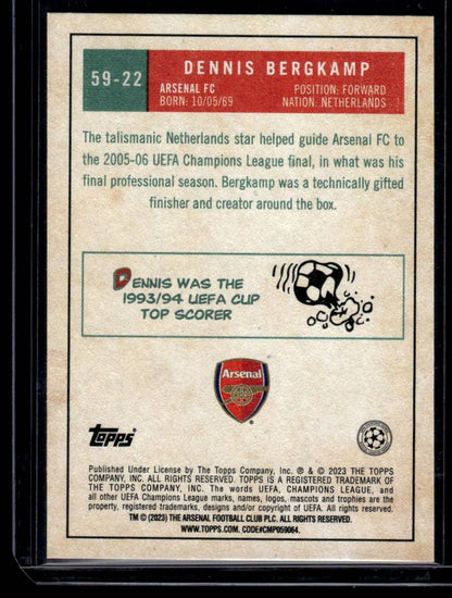 2022-23 Topps UEFA Club Competitions #59-22 Dennis Bergkamp 1959 Topps