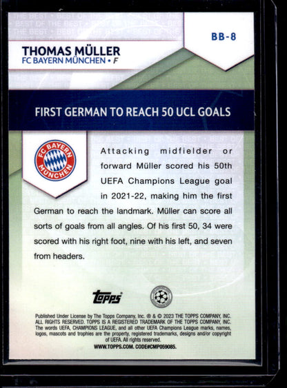 2022-23 Topps UEFA Club Competitions #BB-8 Thomas Müller Best of the Best