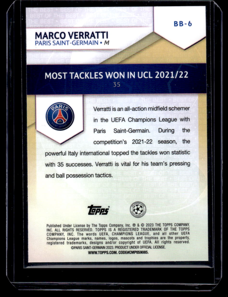 2022-23 Topps UEFA Club Competitions #BB-6 Marco Verratti Best of the Best